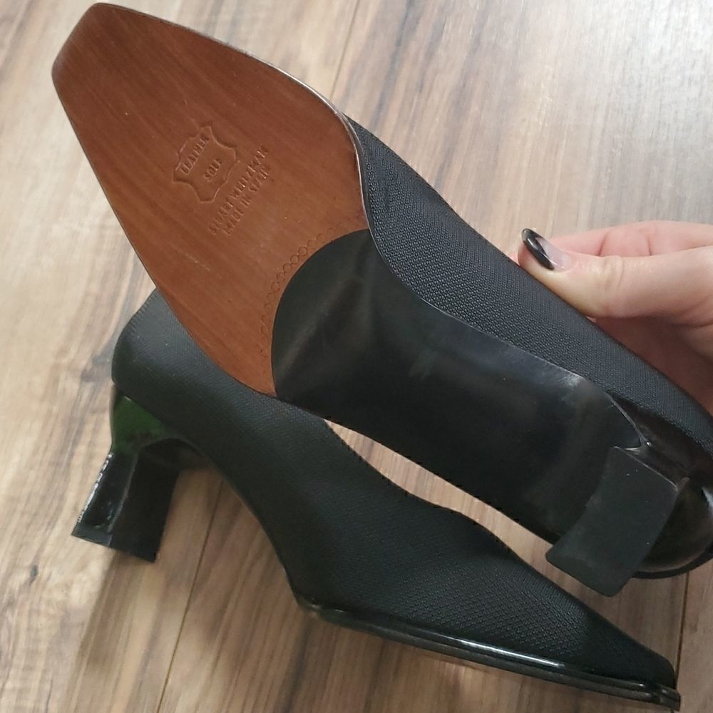 Stuart Weitzman | Square Toe Retro Pumps - Picture 5 of 10